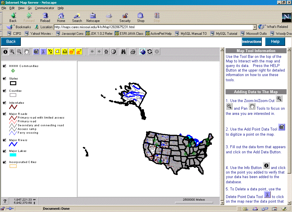 Initial national-level user view