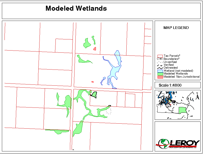 modeled wetlands