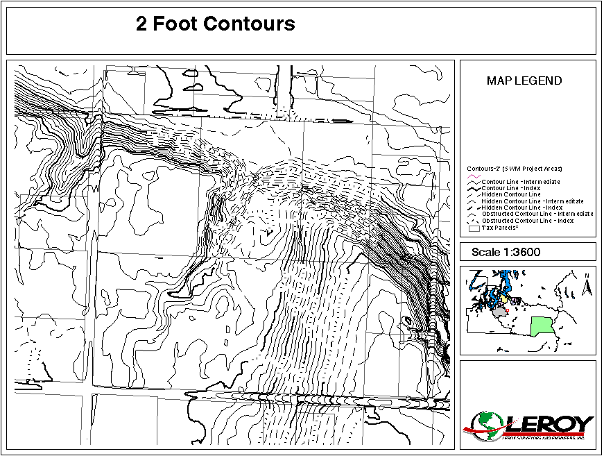 2 Foot Interval Contours
