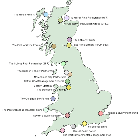 Figure 1: Coastal Partnerships in the UK