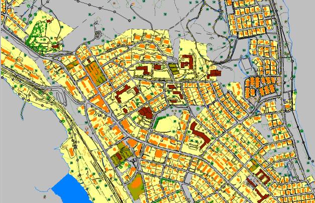 Map themes for Vilhelmina city. Geodata from the community of Vilhelmina.
