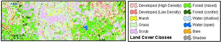 Land cover in study area (North)