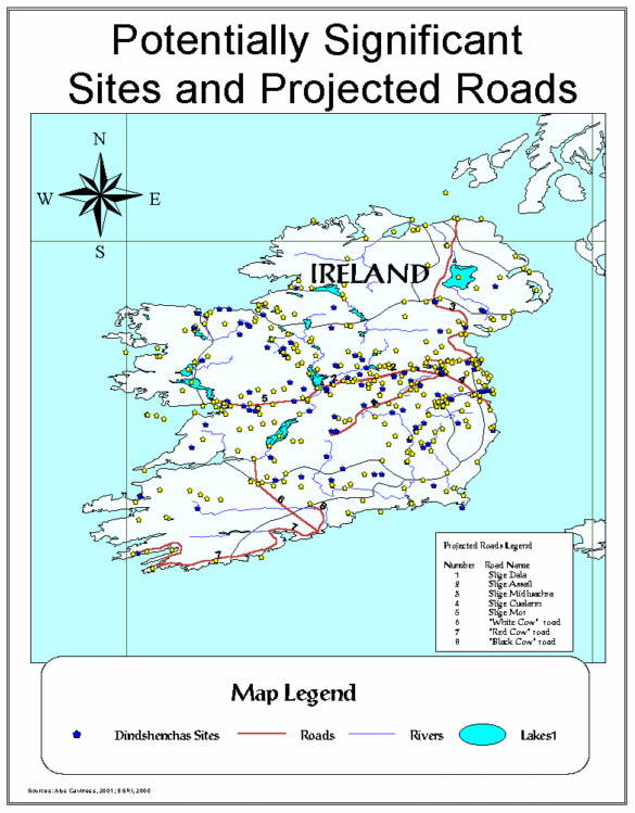 Potentially Significant Sites and Projected Roads