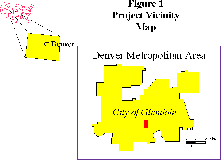 Figure 1: Vicinity Map: Glendale, Colorado.