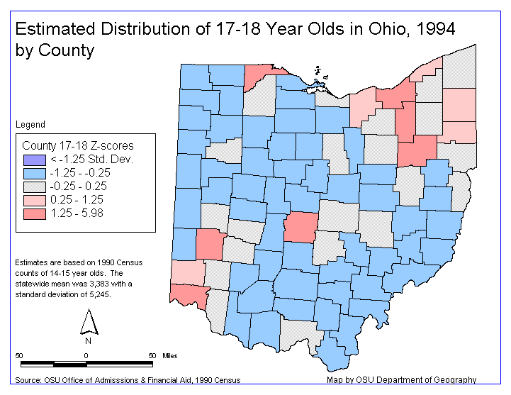 Ohio Estimated Target Population by County