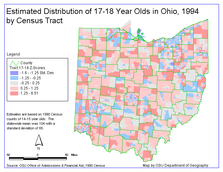 Ohio Estimated Target Population by Census Tract