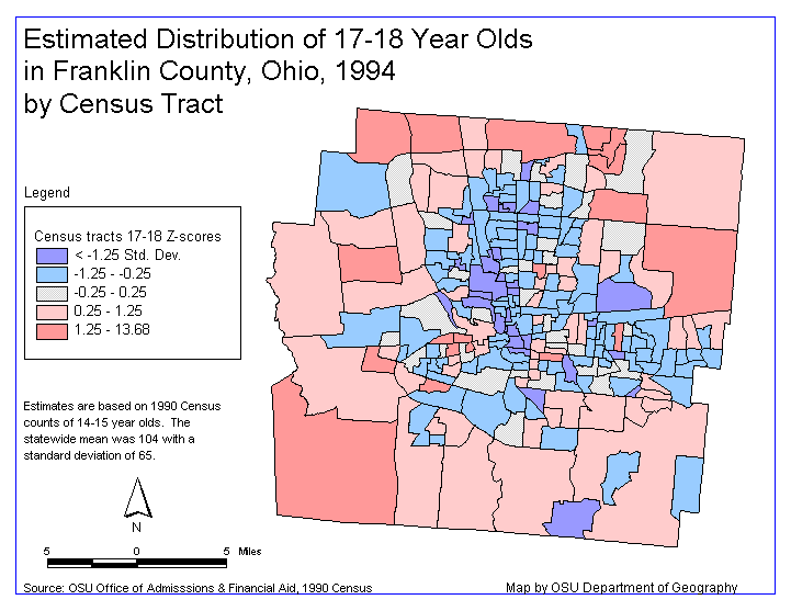 Central Ohio Estimated Target Population by Census Tract
