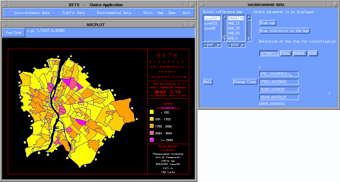 Figure 3. Pollution levels and affected population in Budapest