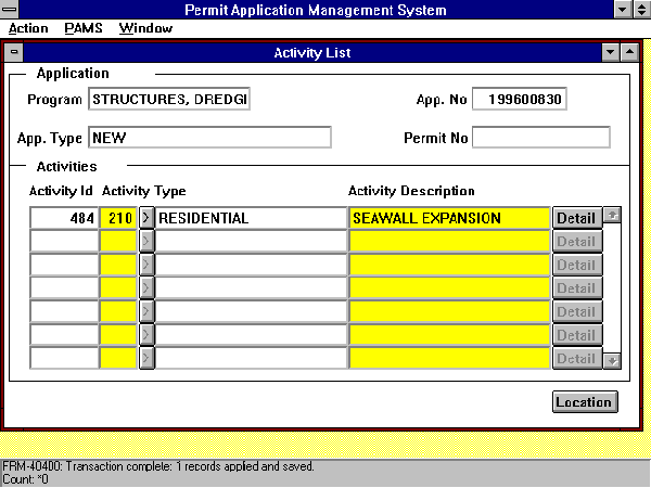 PAMS-GIS Permit Application Management System