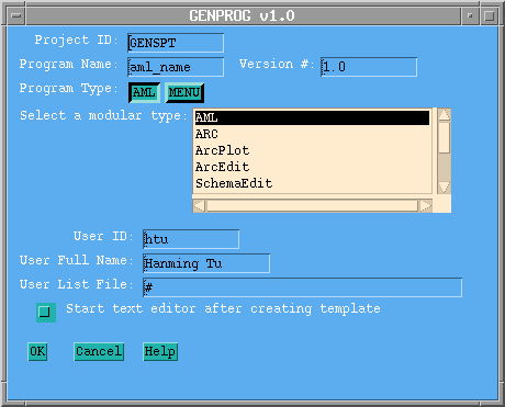 gif Image: GenProg Menu