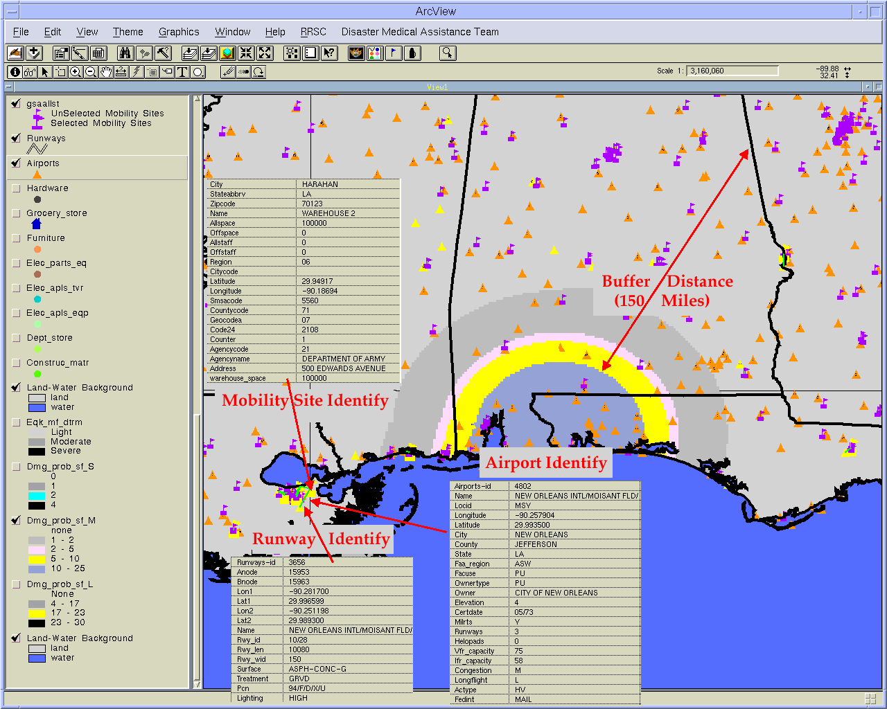 Selected mobilization sites