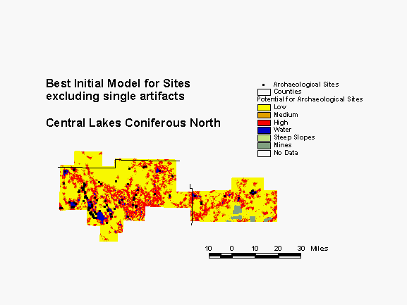Best Initial  Model, Central Lakes Coniferous North