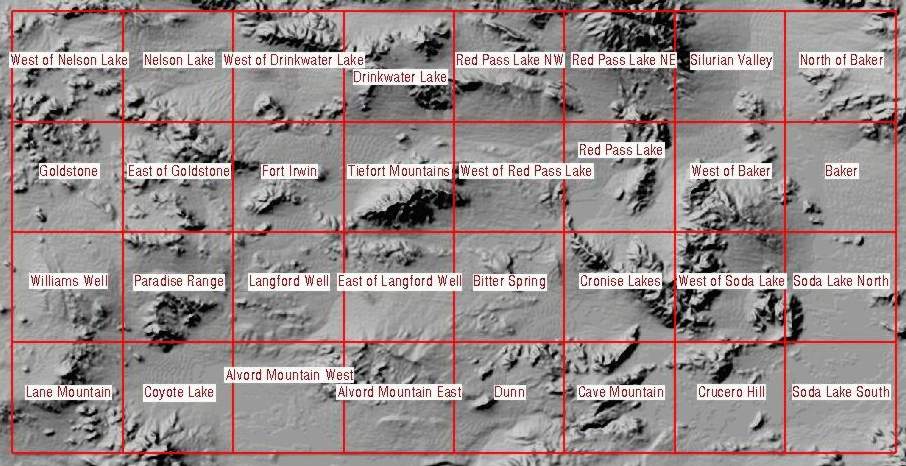 100K image map with 7.5-minute quadrangle outlines