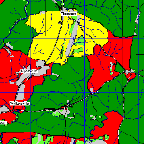Image 3, Detail, Frederick County Projected Development Pressure on Farmland 1995 - 2020