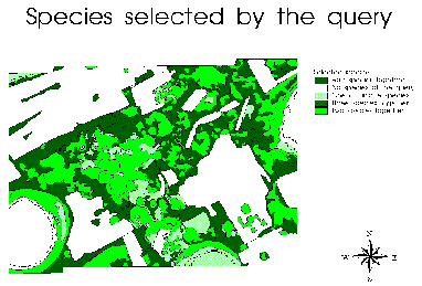 Map of Sp[ecies Selected by Query