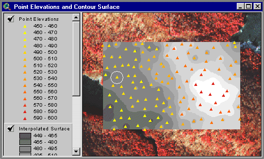 3-D Point Locations and Contour Surface