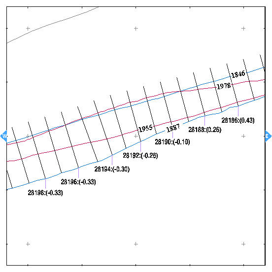 Transected Historic Shorelines