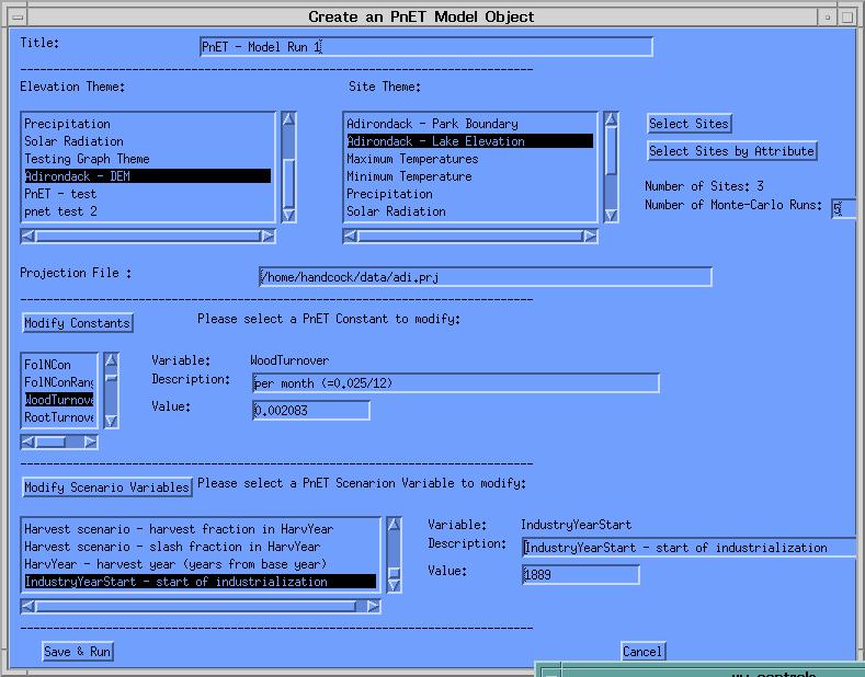 An example of creating a model object