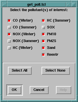 Figure 4 - Temperature selection dialog