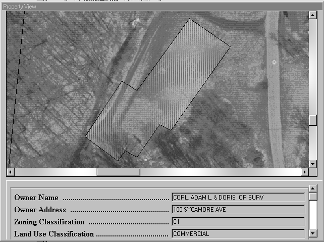 Figure 4. An example of mapping application using Map control component in an RAD application.