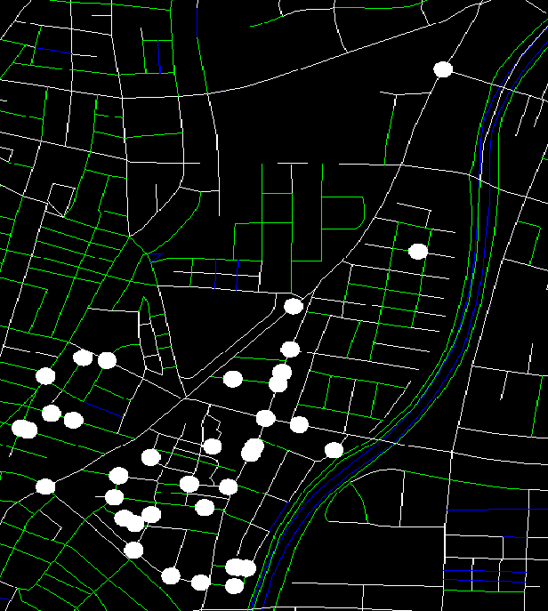 Map 1: layer of faulty water meters