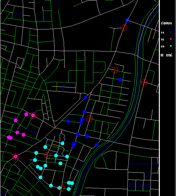 Map 2: clusters of water meters