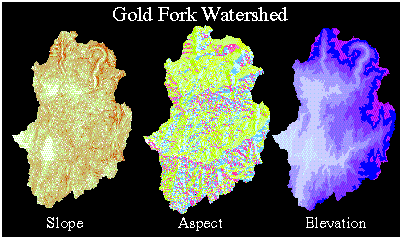 Figure 1. Examples of Univariate Geographic Layers for Predicting Site Potential