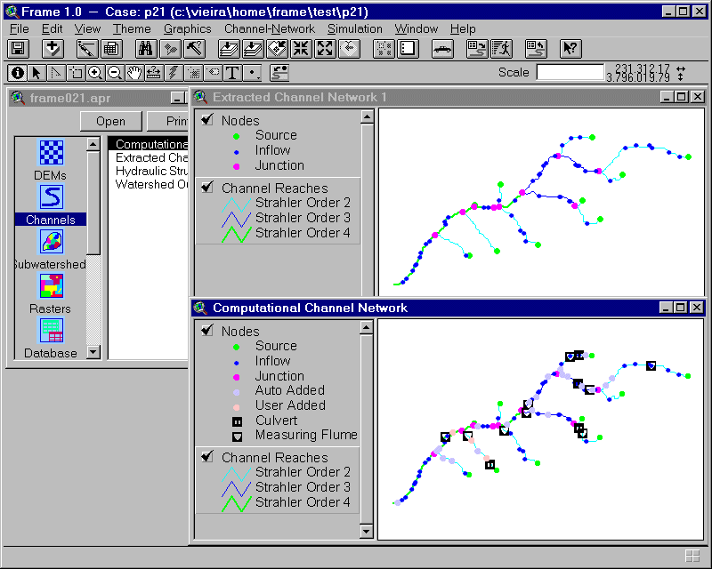 Figure 5 - Extracted and Computational Channel Networks