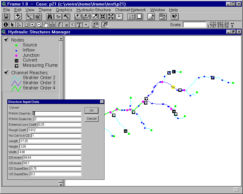 Figure 6 - Hydraulic structure (culvert) input data interface