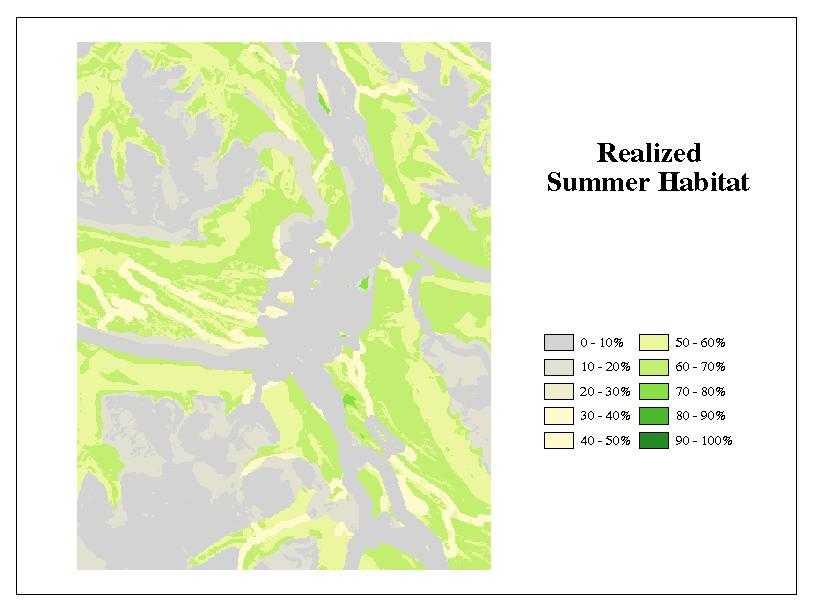 Realized habiat map