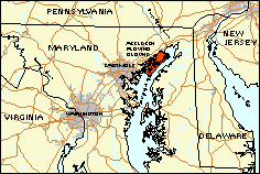 Location of Aberdeen Proving Ground