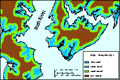 Distance to nearest brackish water