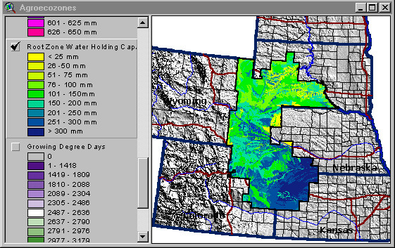 Root Zone Water Holding Capcity Surface Model