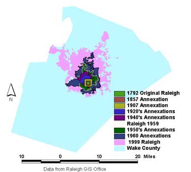 City of Raleigh Annexation Map