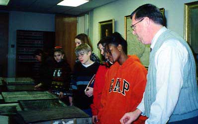 Ed Morris shares historic maps at the NC Archives