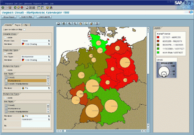 SAP Business Explorer user interface prototype screen shot
